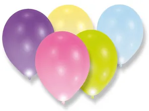 Dmuchane balony LED - pastelowe 5 szt
